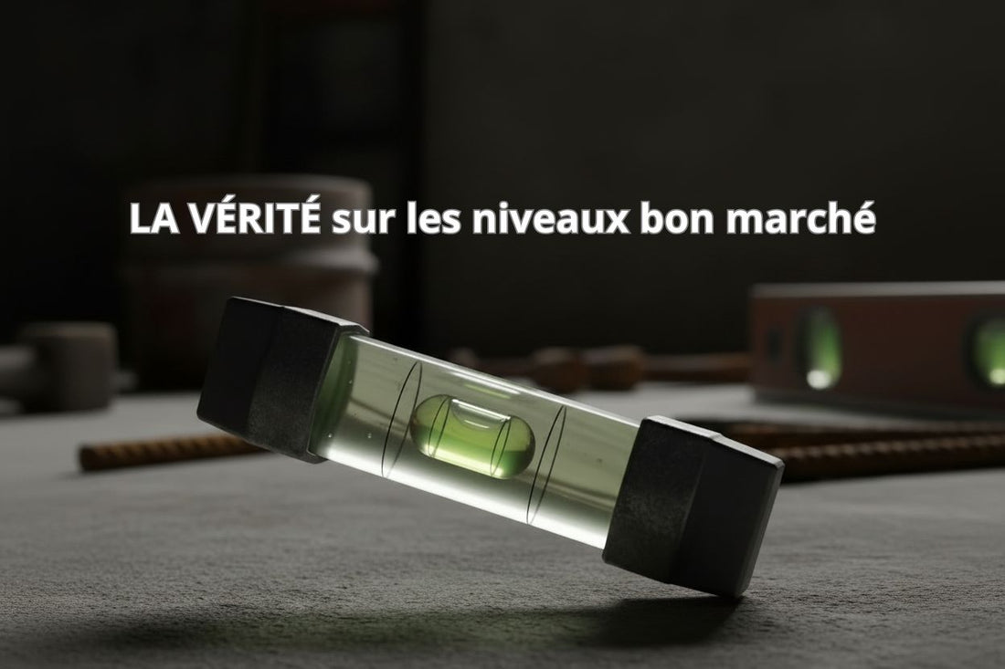 fiole niveau a bulle sur plancher beton industriel