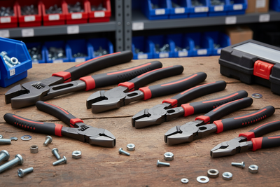 Pinces multiprises ajustables professionnelles - Outils de serrage chromés pour plomberie et mécanique