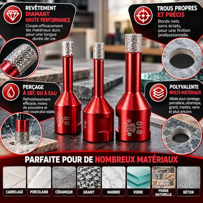 Foret diamant carrelage rouges bénéfices produit