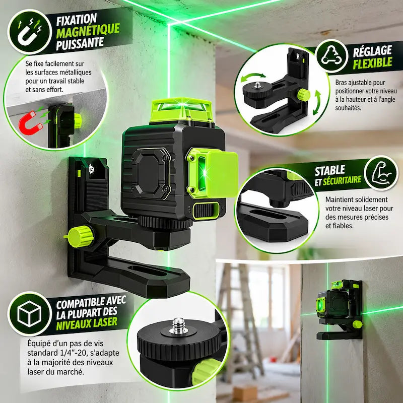 Avantages support niveau laser
