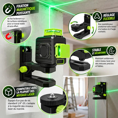 Avantages support niveau laser