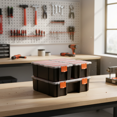 boites a outils pour organisation sur établi