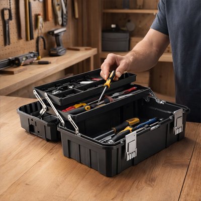 caisse a outils robuste bien organisée