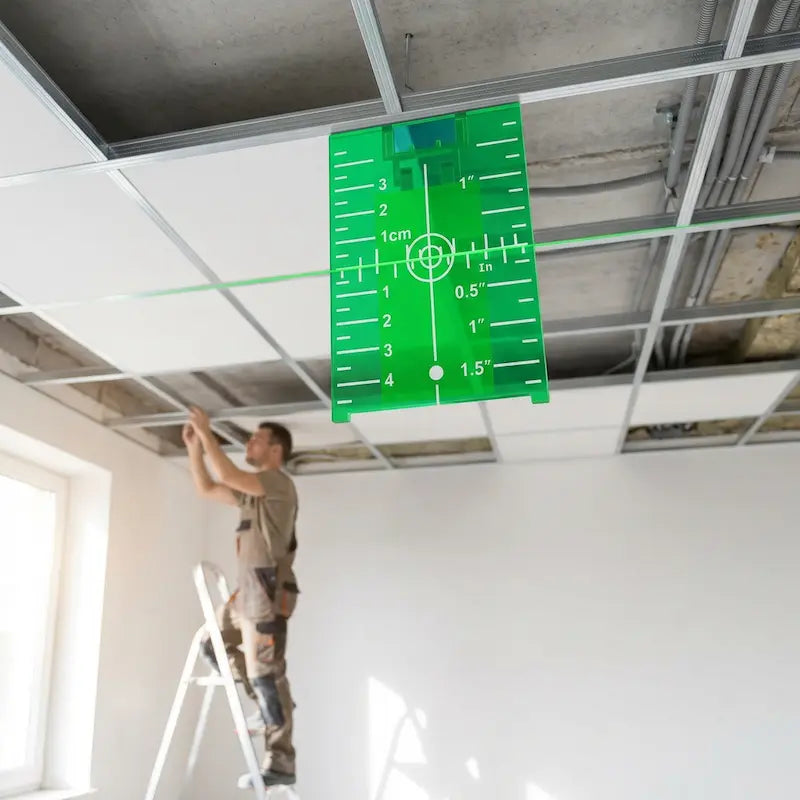 Cible magnétique niveau laser pour pose plafond suspendu