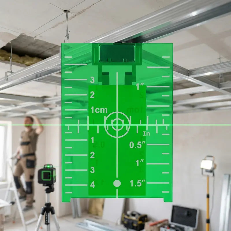 Cible niveau laser fixée barre plafond suspendu