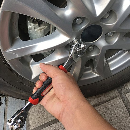 Clé à douille multifonction tête rotative pour réparer roue