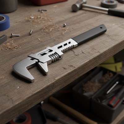 cle a griffe depose sur etabli bricoleur 