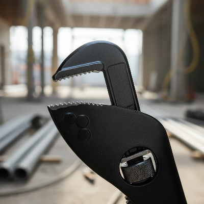 Cle a griffe gros plan devant chantier