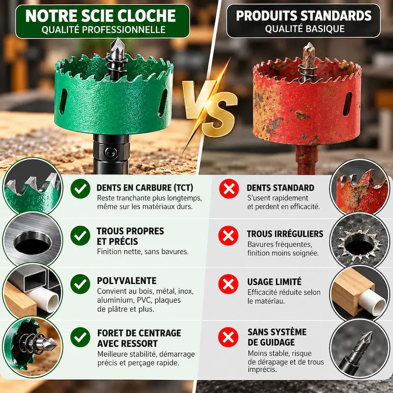 Comparatif scie cloche bois professionnelle
