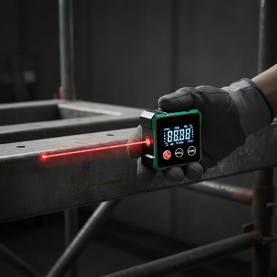 Inclinomètre avec laser sur chantier