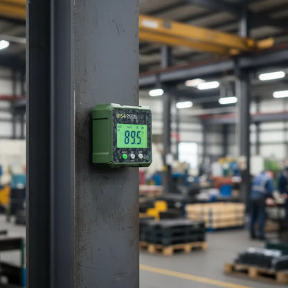 Inclinomètre électronique magnétique place sur colonne usine