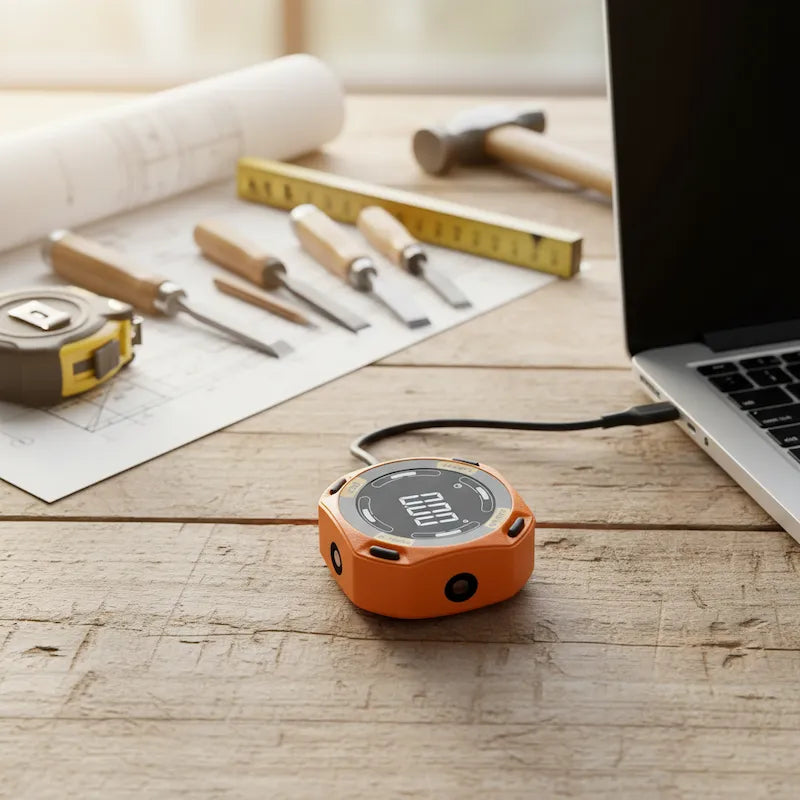 Inclinomètre numérique magnétique rechargeable atelier bois