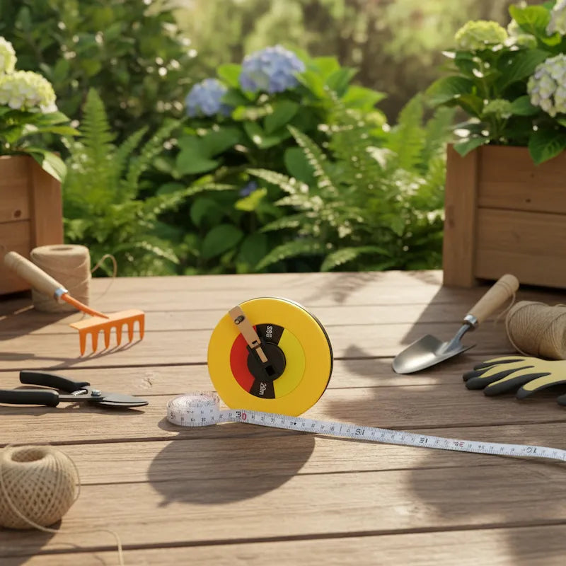 Mètre ruban extérieur sur terrasse