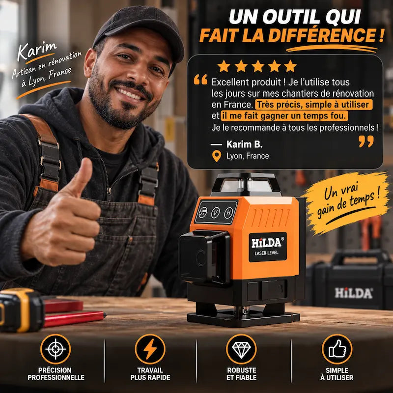 Niveau laser 360 autonivelant avis client qui approuve