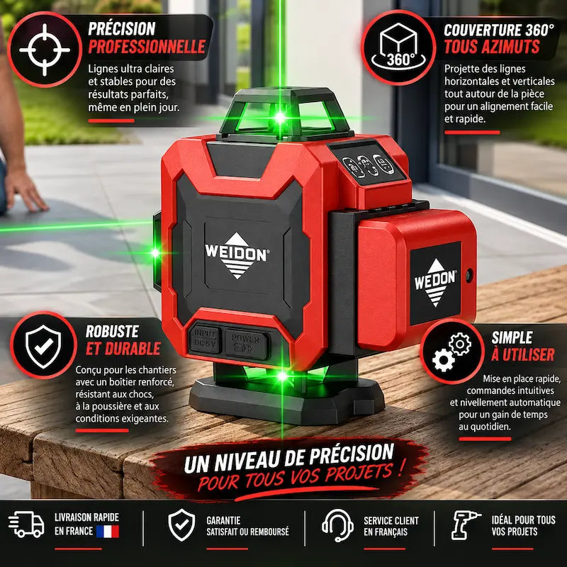 Niveau laser 360 bénéfices produit