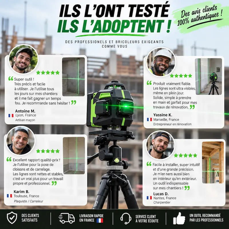 Niveau laser 360 quatre avis clients hommes