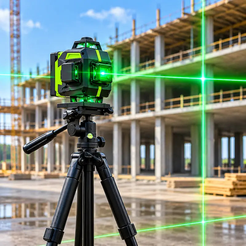 Niveau laser 360 vert sur chantier