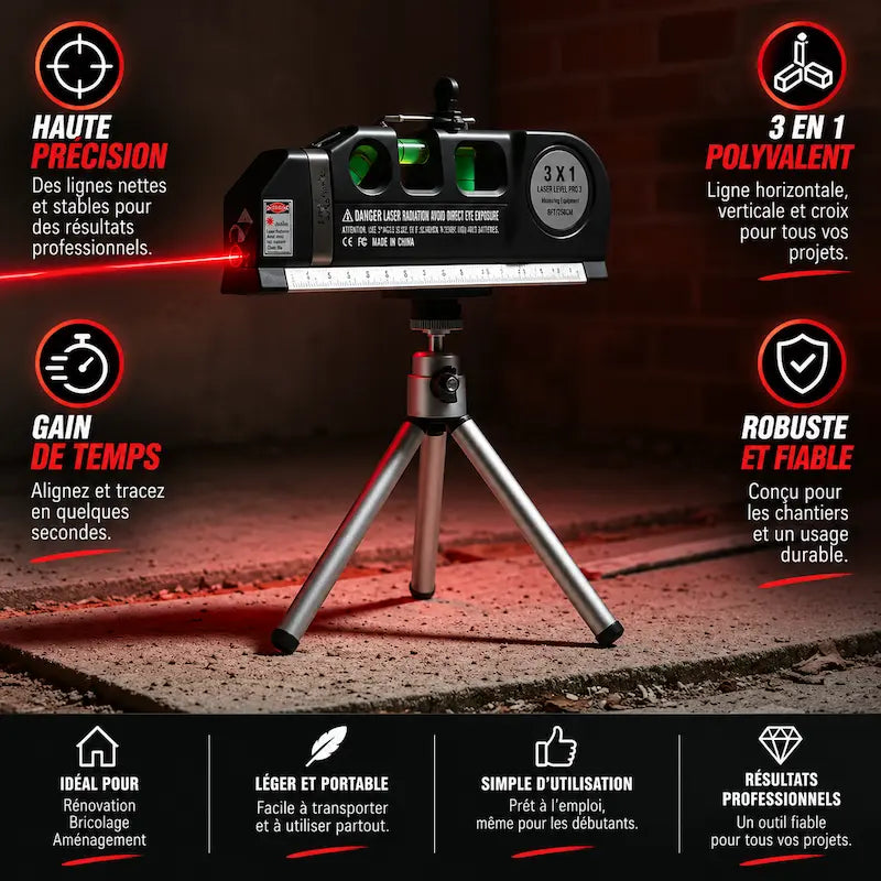 Niveau laser aligneur bénéfices produits