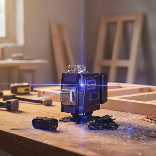 Niveau laser autonivelant 360 atelier bois avec accessoires