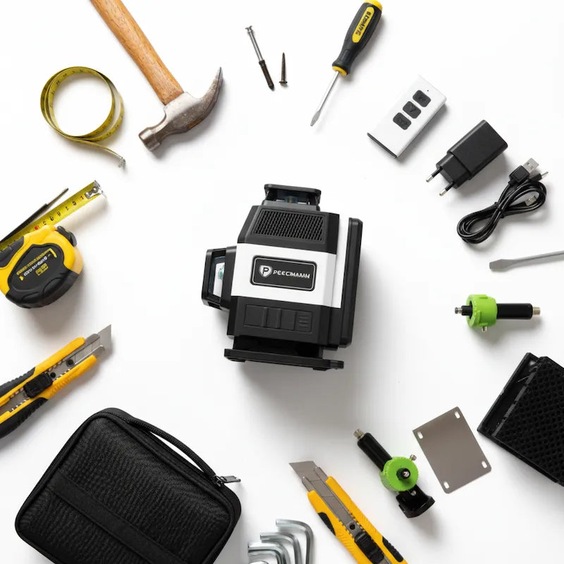 Niveau laser autonivelant entoure outils varies
