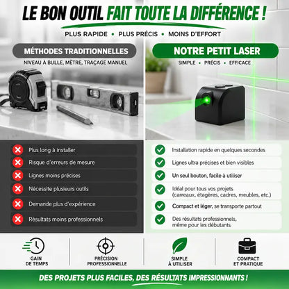 Niveau laser en croix comparable avec autres types outils