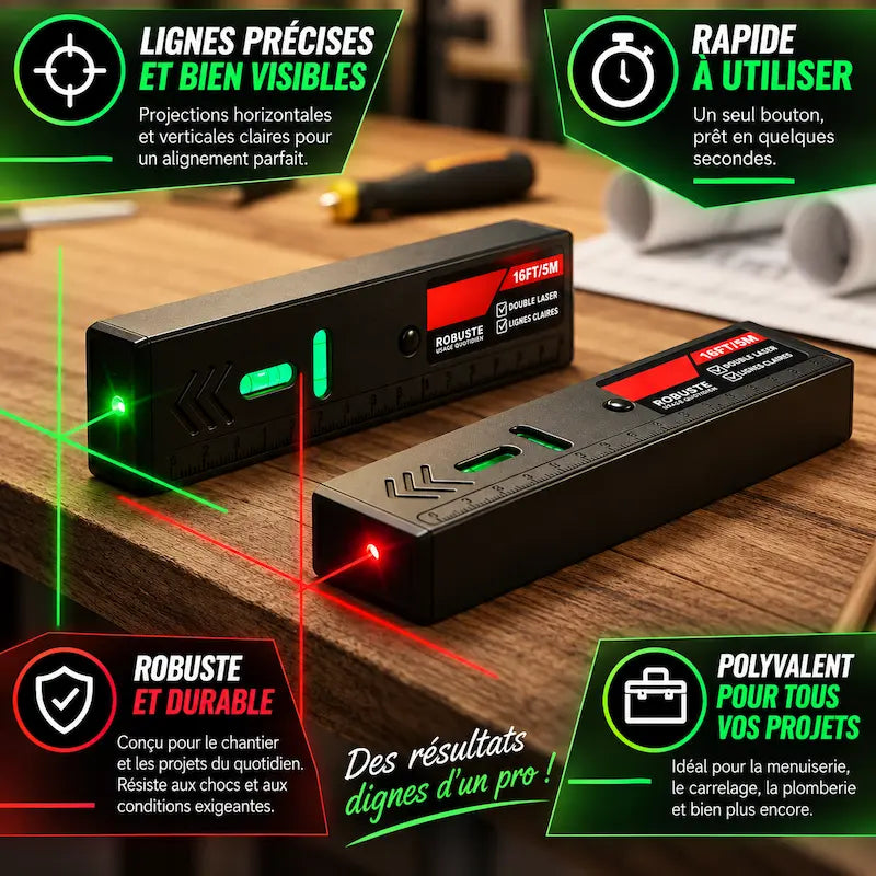 Niveau laser rechargeable bénéfices du produit