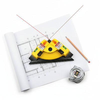 Niveau laser sur plan architecte