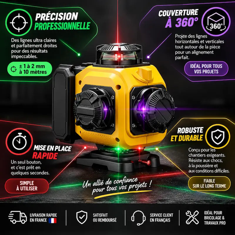 Niveau laser trepied bénéfices et avantages