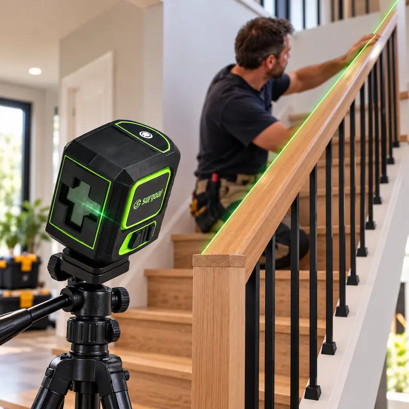 Niveau laser vert incline pour rampe escalier