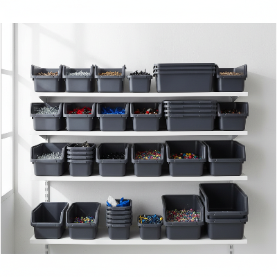 Organisation de boite à outils sur tablettes