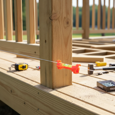 Petit niveau à bulle pour construire terrasse extérieure