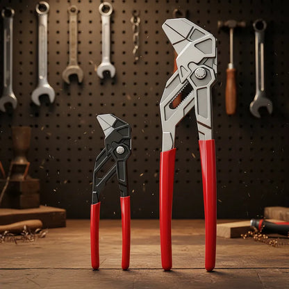 Pince a pompe deux formats sur établi bois