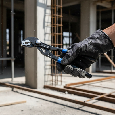 Pince multiprise plomberie sur chantier