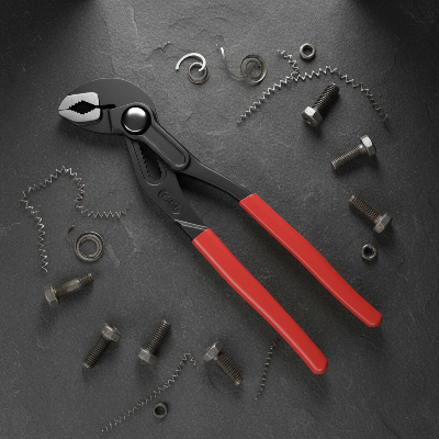 Pince multiprise sur plancher ardoise noir