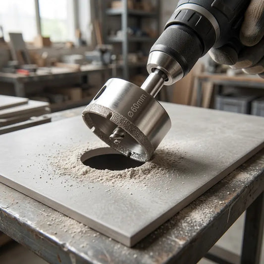 Trou avec foret diamant pour carrelage